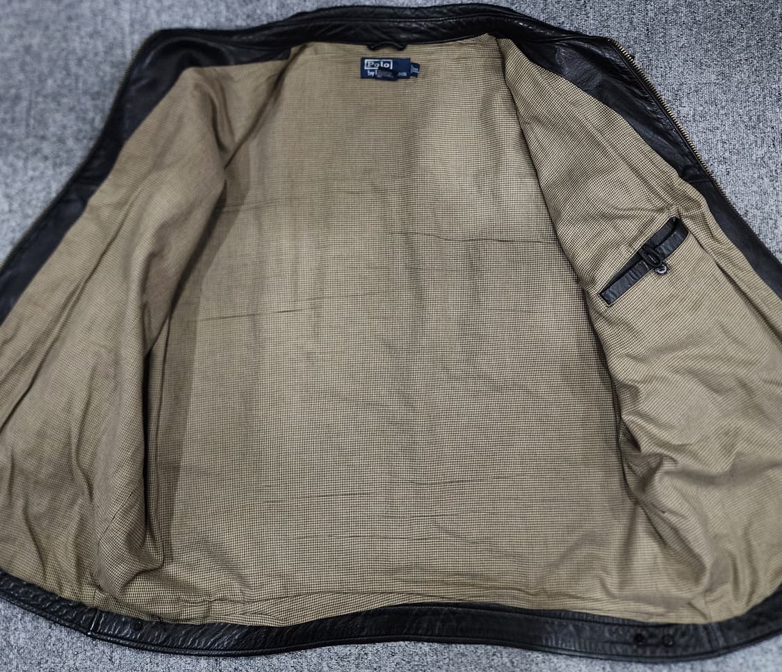 폴로 랄로렌 맥스웰 가죽 집업 자켓 레더자켓 XXL 상품이미지3