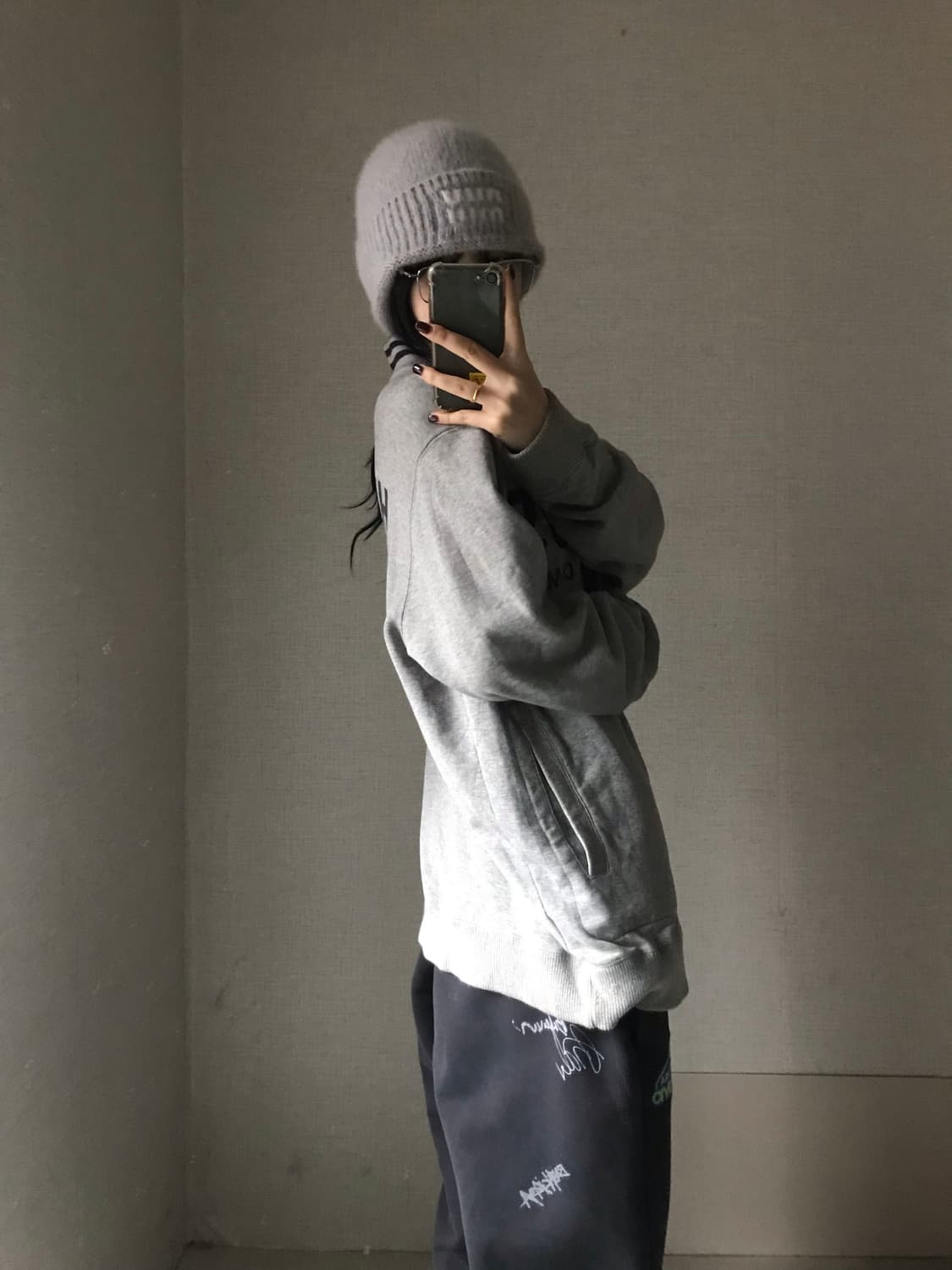 타미힐피거 그레이 빅로고 코튼 바시티 상품이미지3