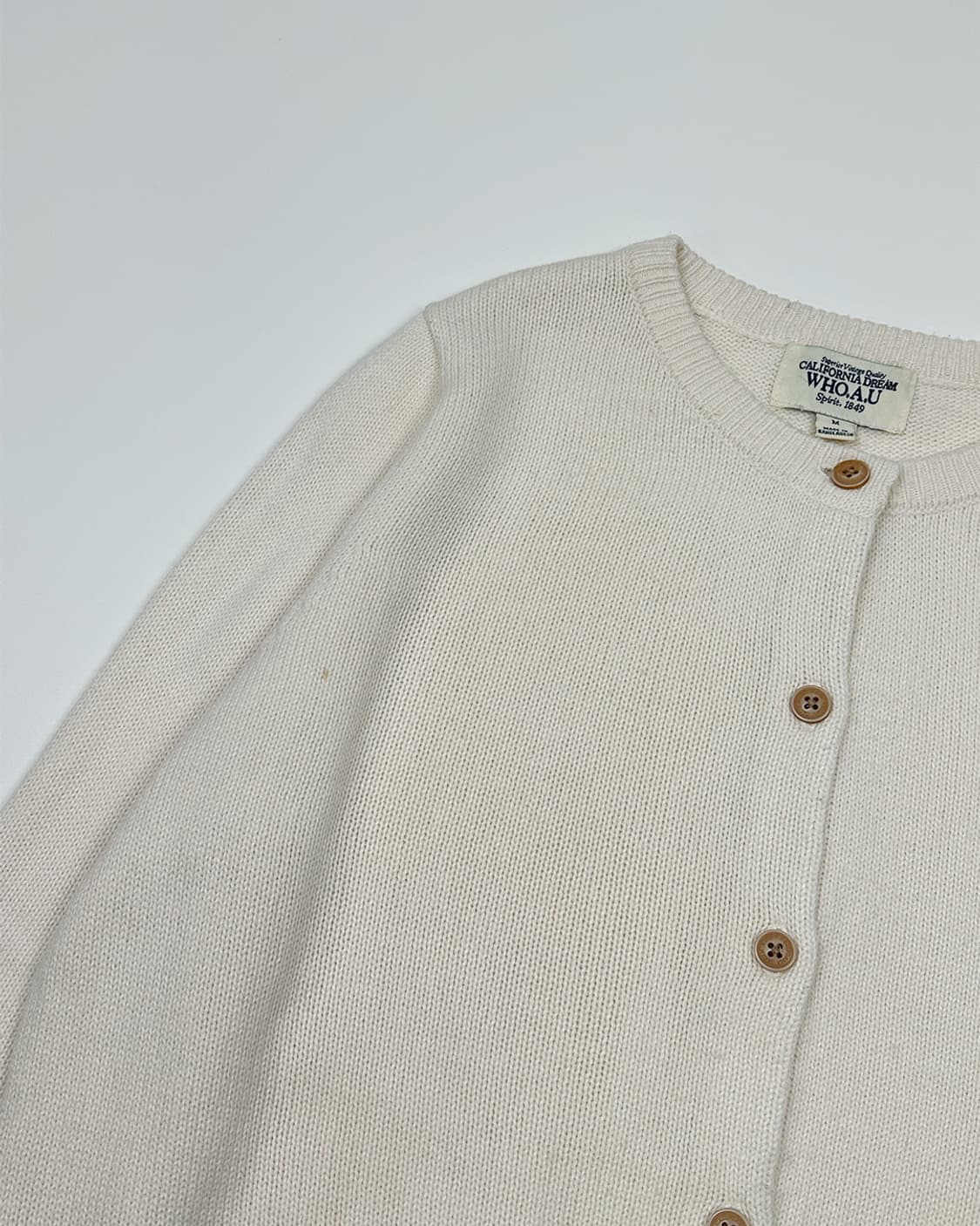 후아유 크림색 가디건 상품이미지3