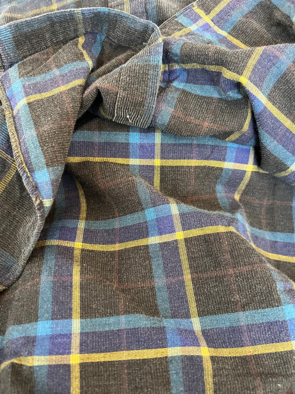 헨리코튼 여성 네이비체크 코듀로이 코튼긴팔셔츠 상품이미지6