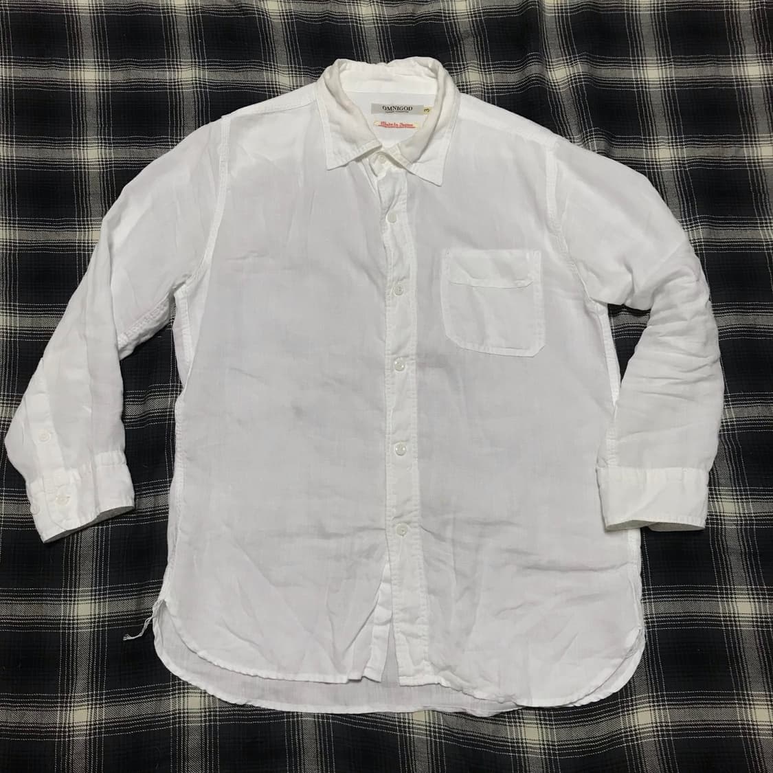 재팬 옴니갓 린넨 화이트 셔츠 3번 상품이미지1