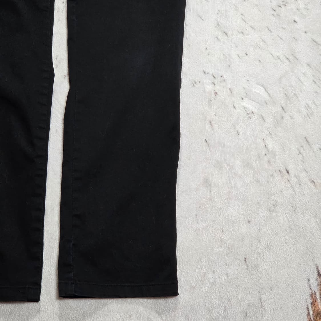 후면 자수 블랙 코튼 팬츠 상품이미지3