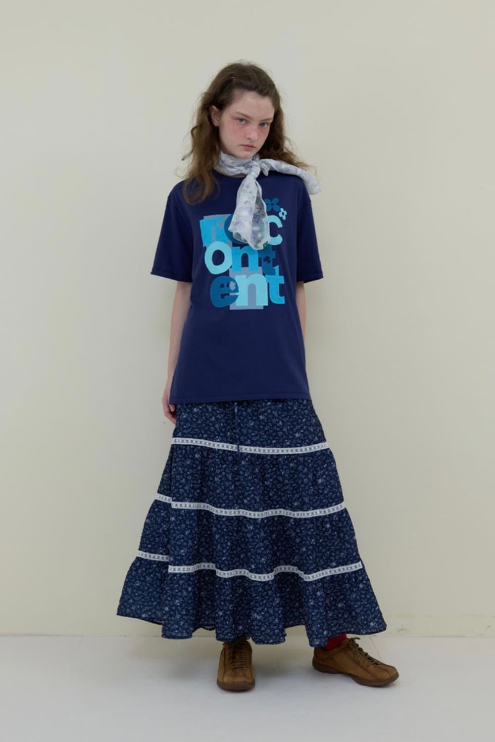 로맨틱 플라워 스카프 화이트 상품이미지5