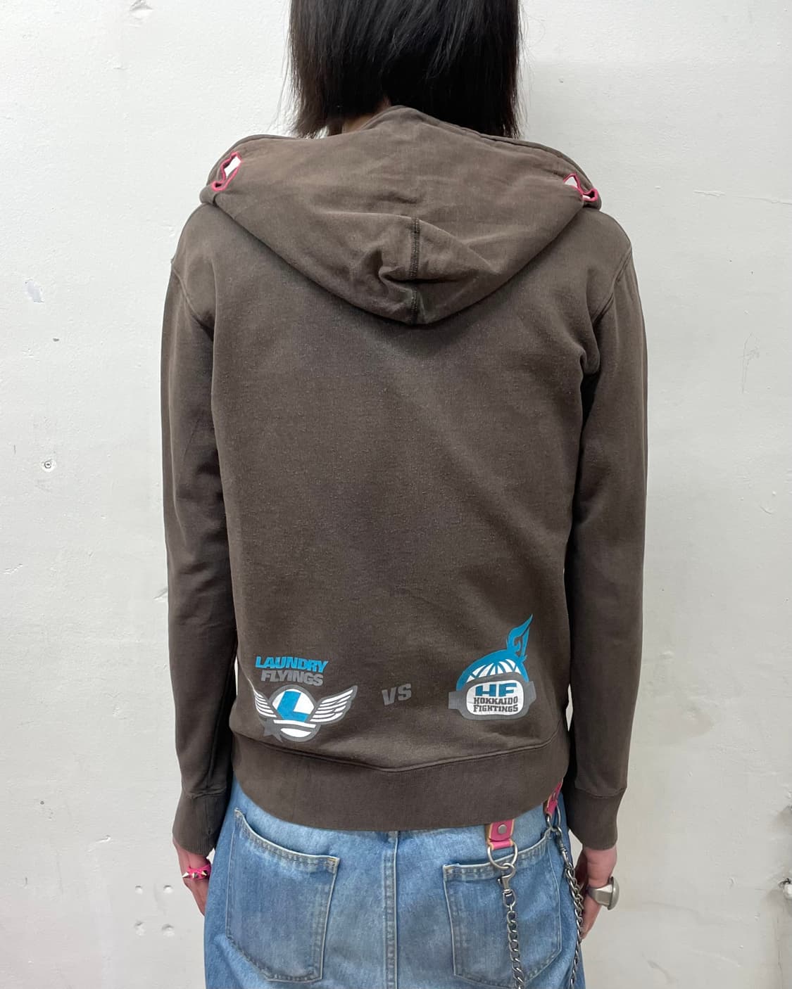 Champion Earphones Red Brown Hooded Zip 상품이미지3