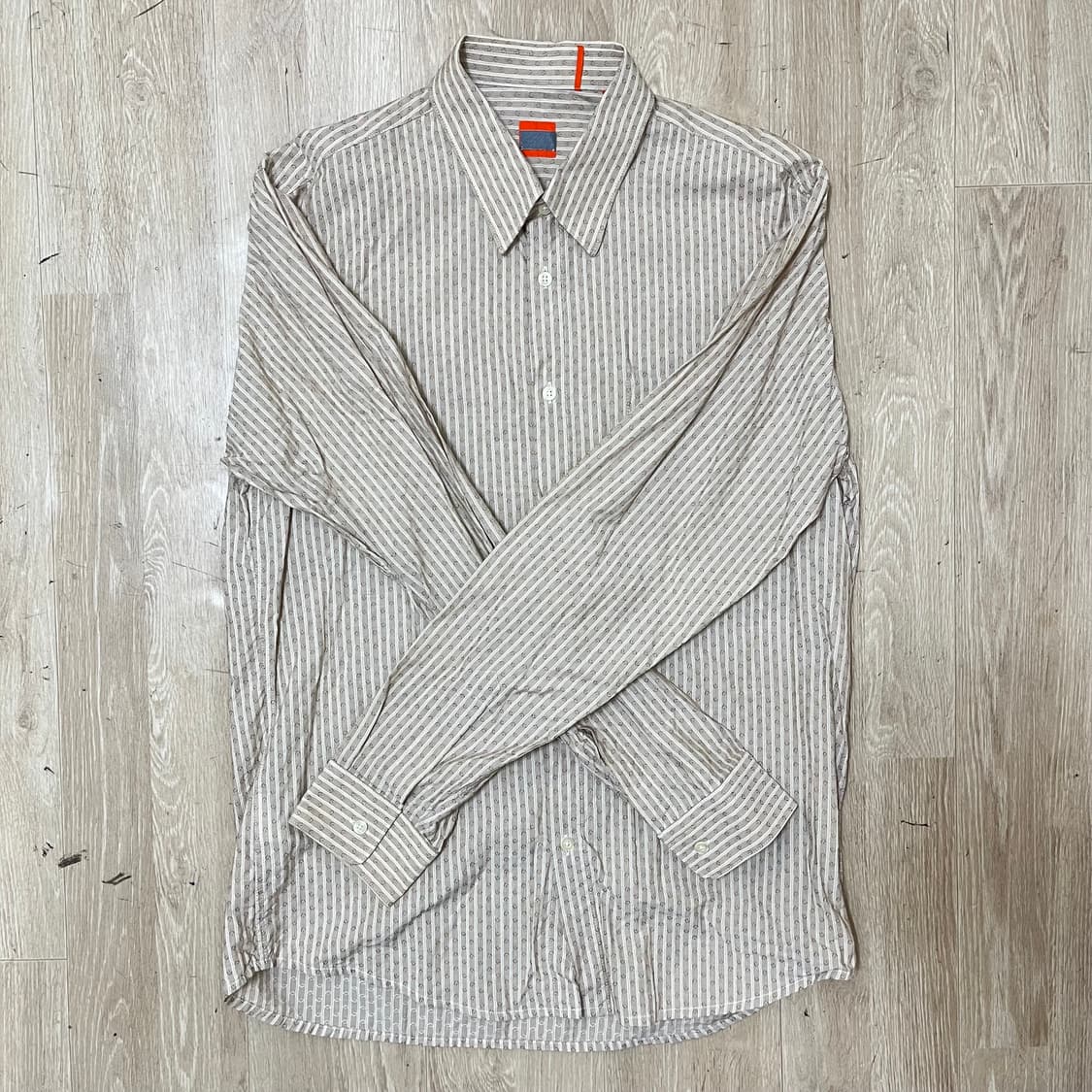 휴고보스 남성 패턴 싱글 포켓 드레스 셔츠 L(100) 상품이미지1