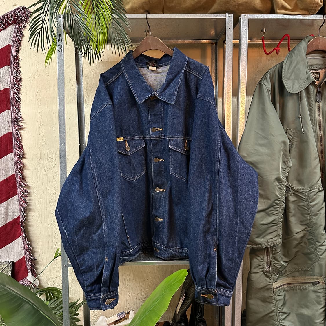 90s USA Prison Blue Denim jacket 상품이미지2