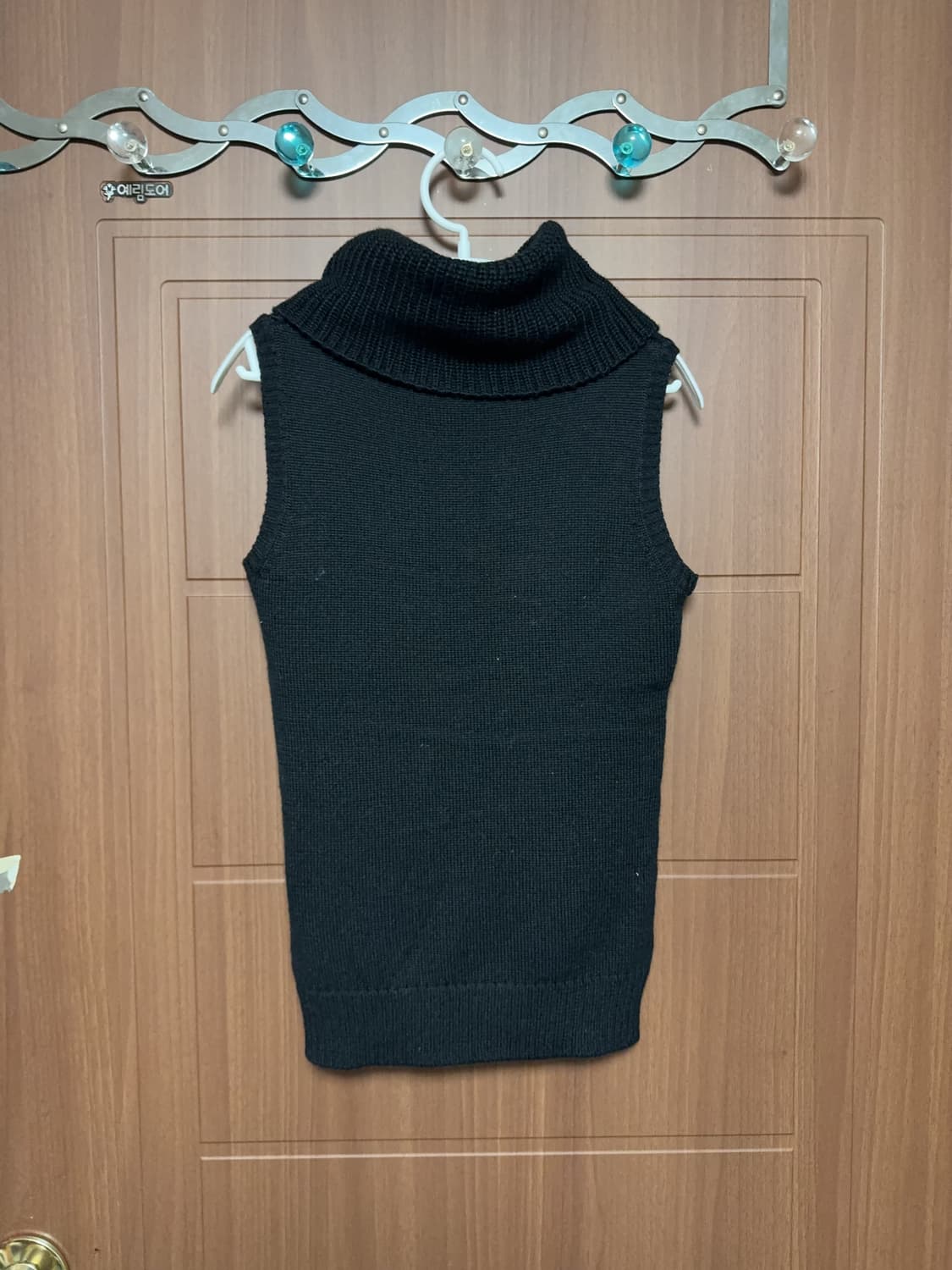 공겜여주 일본 빈티지 핀터깔 지뢰계 갸루 블랙 민소매 터틀넥 하이넥 니트 상품이미지3