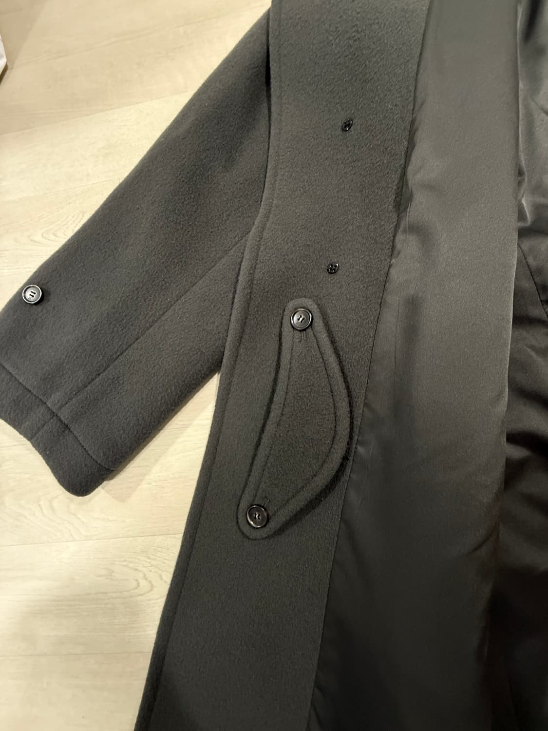 [L]홀리선 후드 코트 차콜 그레이 상품이미지5