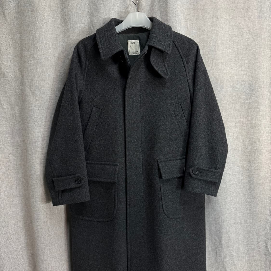 어나더오피스 보이저 발마칸 롱 코트 (Heather Charcoal) 상품이미지2