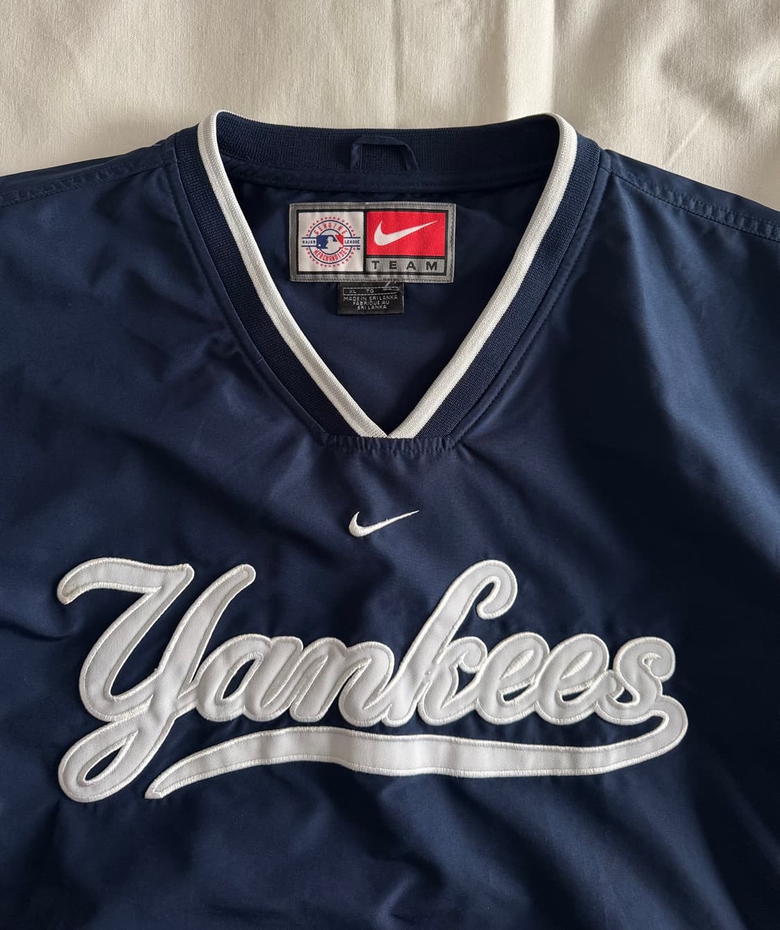 [XL] 00s 나이키 뉴욕양키스 바람막이 웜업 풀오버 상품이미지4