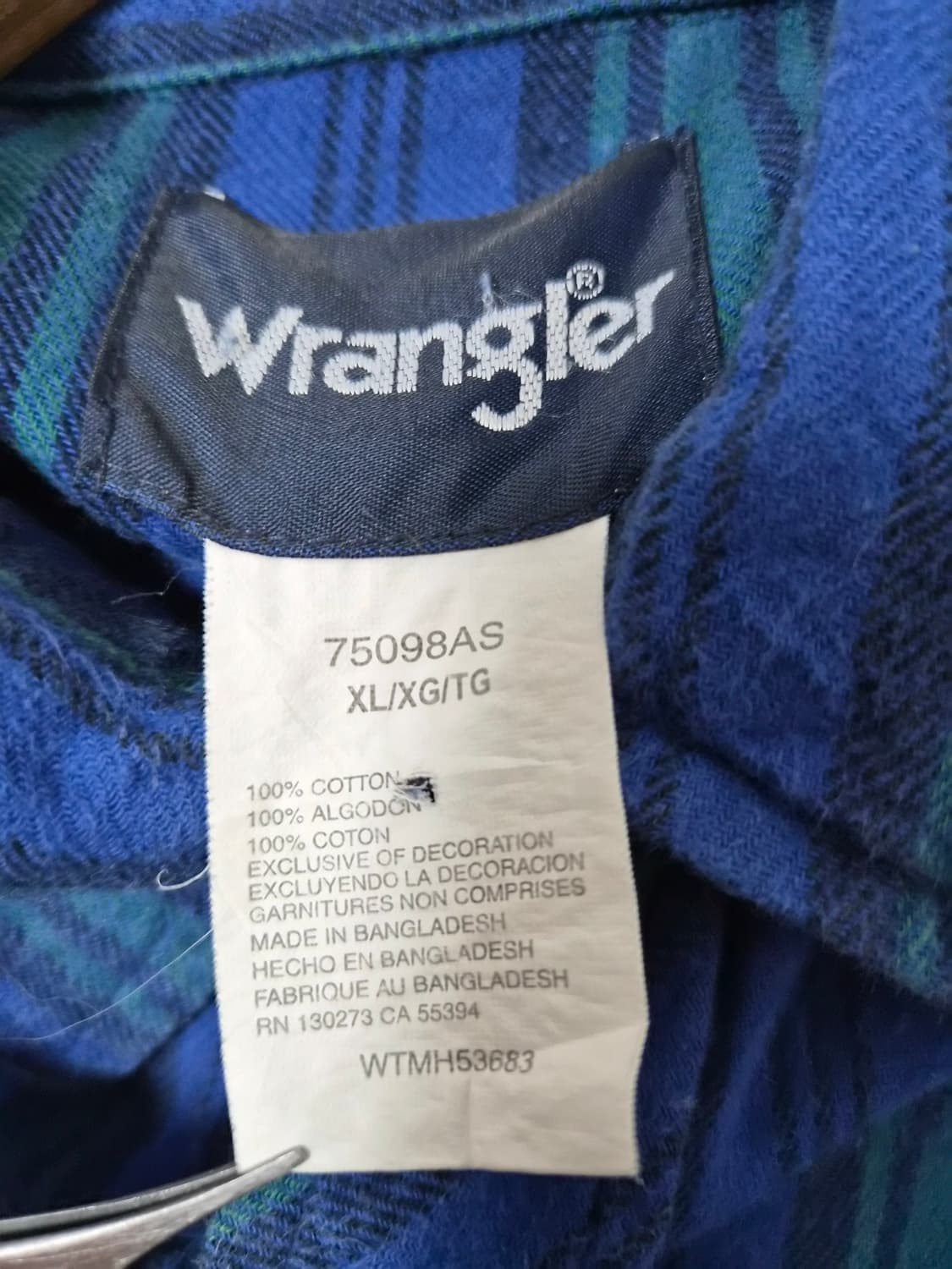 랭글러Wrangler 스트라이프 웨스탄 셔츠 XL사이즈 - S295 상품이미지4