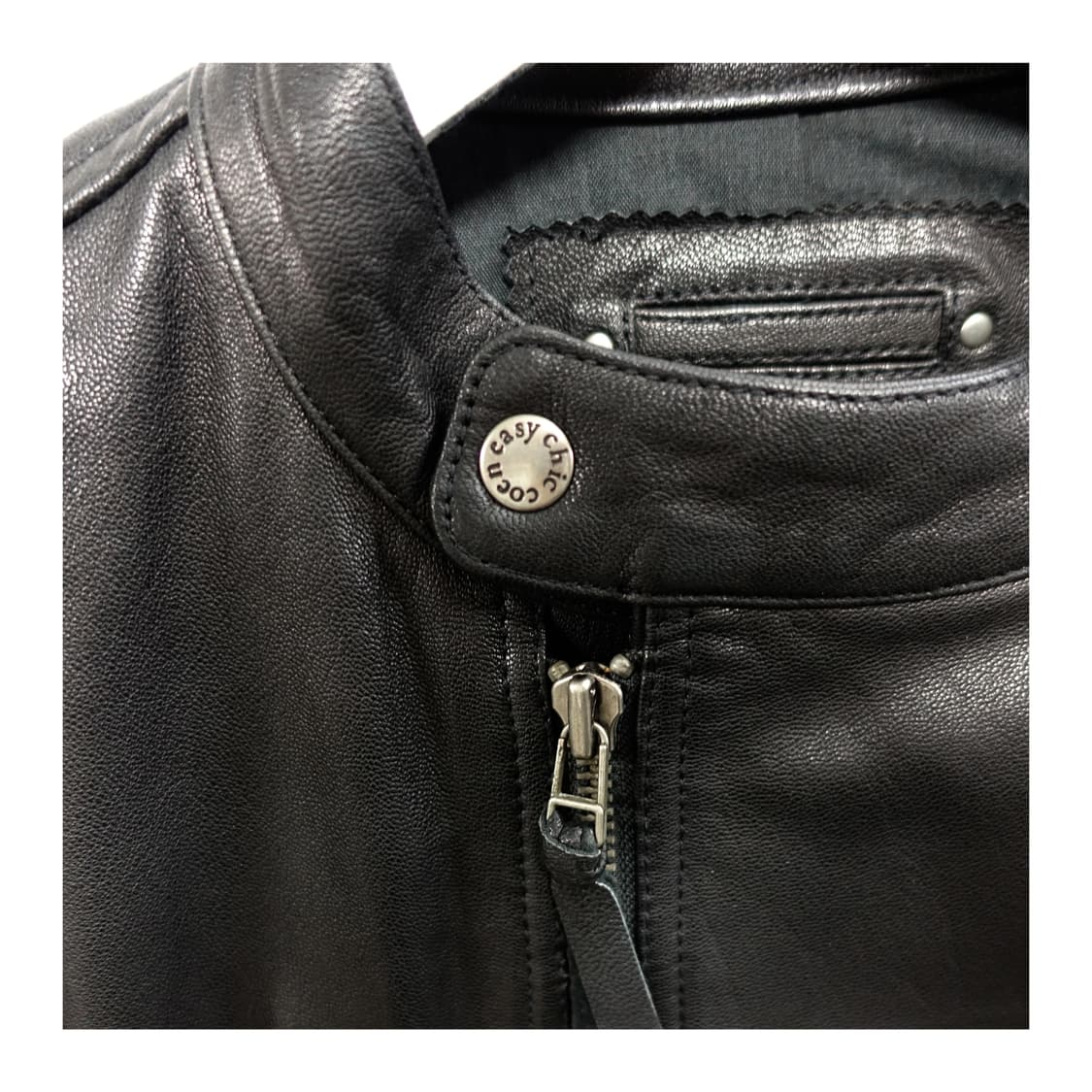 [XL]COEN 고트스킨 염소 가죽 레더 자켓 상품이미지7