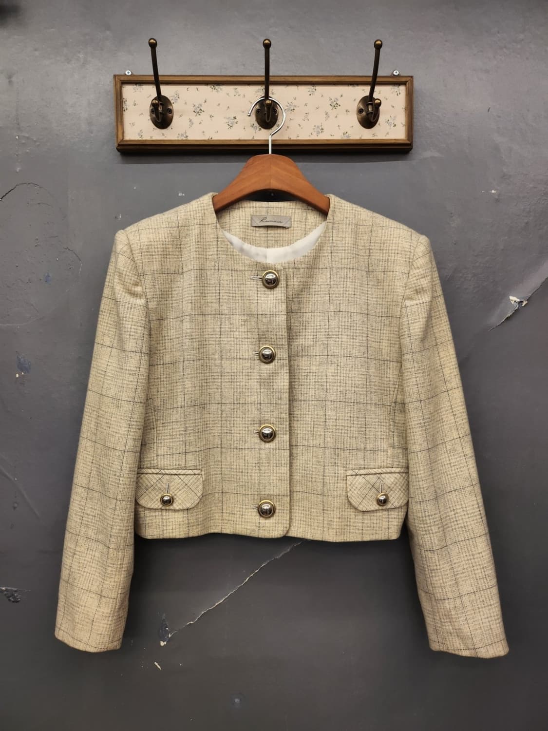 일본빈티지 자켓크롭금장단추 상품이미지1