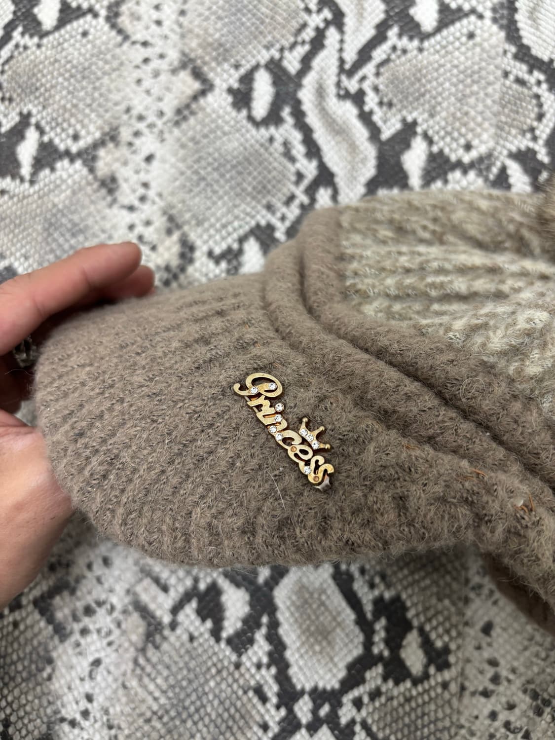 Fur Detail Knit Cap 상품이미지4