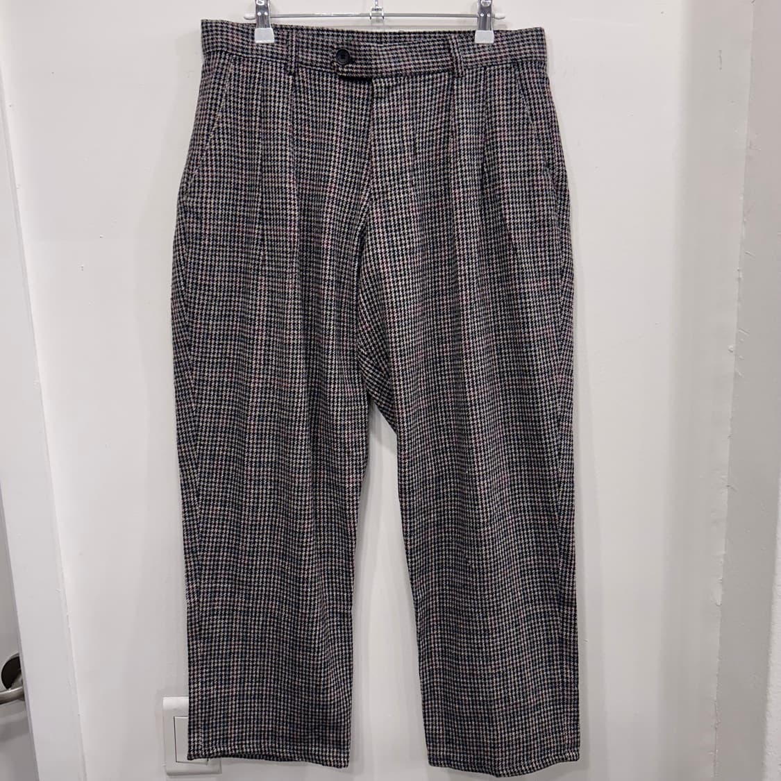 FANFARE 격자체크 누빔 울자켓 & 와이드팬츠 셋업 상품이미지6