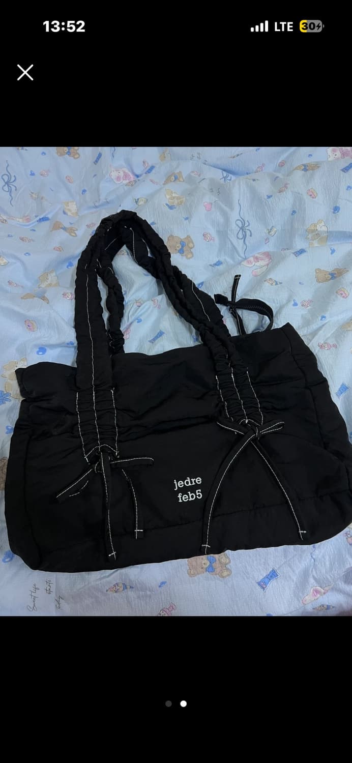 제드레페브5 버터플라이 리본 숄더백 블랙 / 한소희백 / 제드레페브5 상품이미지3