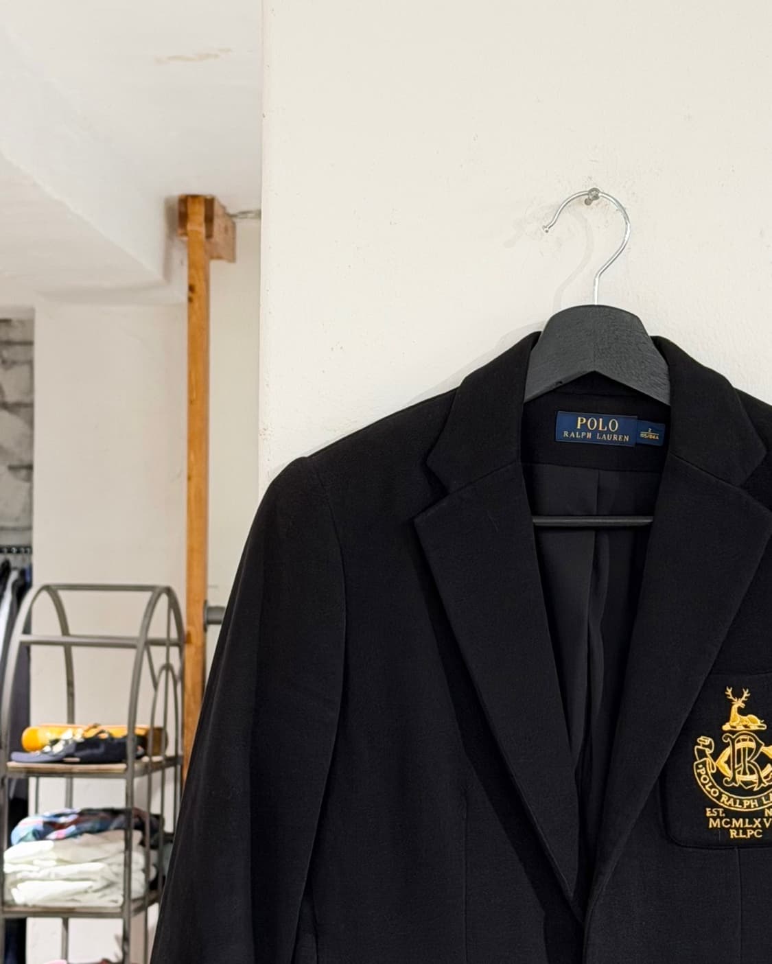 폴로 랄프로렌 블랙 금장자수 블레이저 자켓 상품이미지2