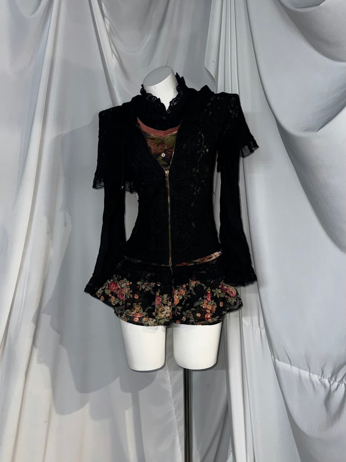 엑시즈팜 플라워 블랙 오리엔탈 크로셰 코디세트  상품이미지6