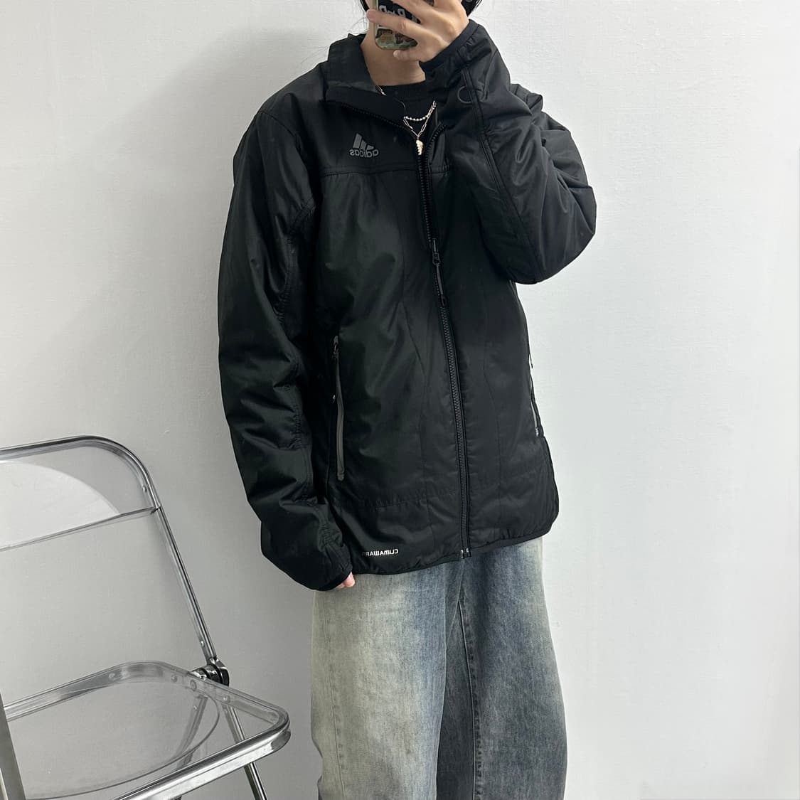 아디다스 삼각로고 바람막이 패디드 자켓 상품이미지3