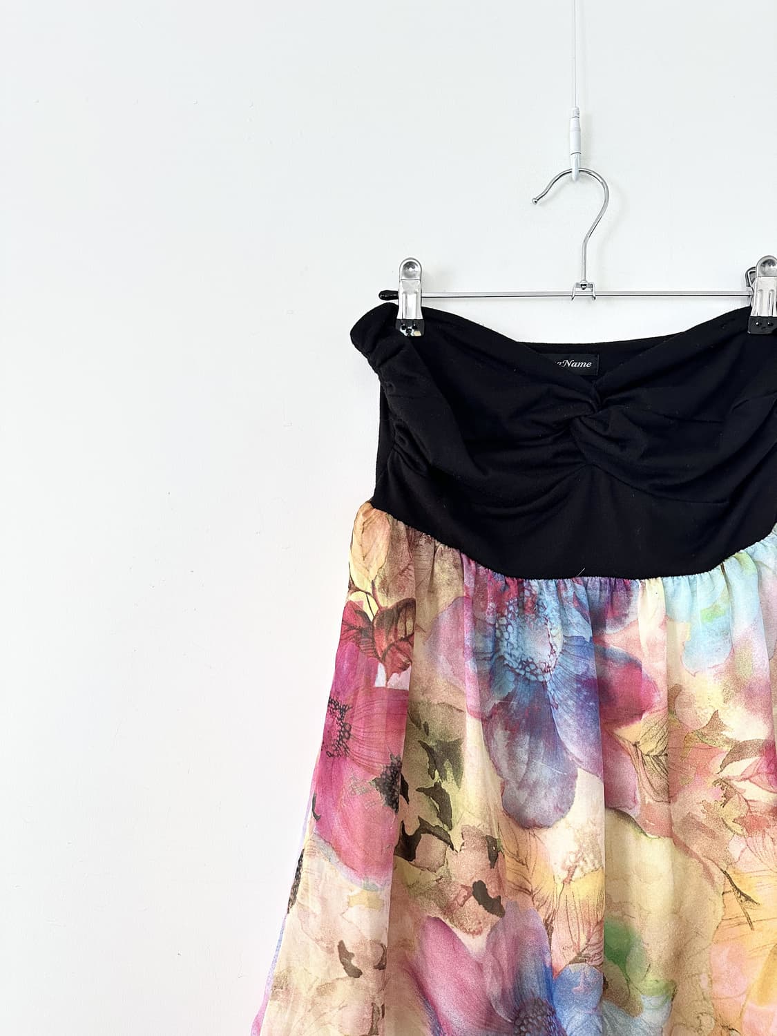 Rainbow shirring flare tube top & ops 상품이미지6