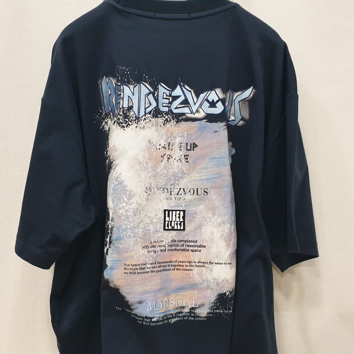 리버클래시 오버핏 랑데뷰 웨이브 아트웍 티셔츠 105 상품이미지3