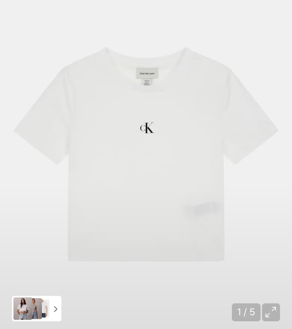 [새상품 택o] 슬림핏 베이비 크롭 티 (화이트) 상품이미지2