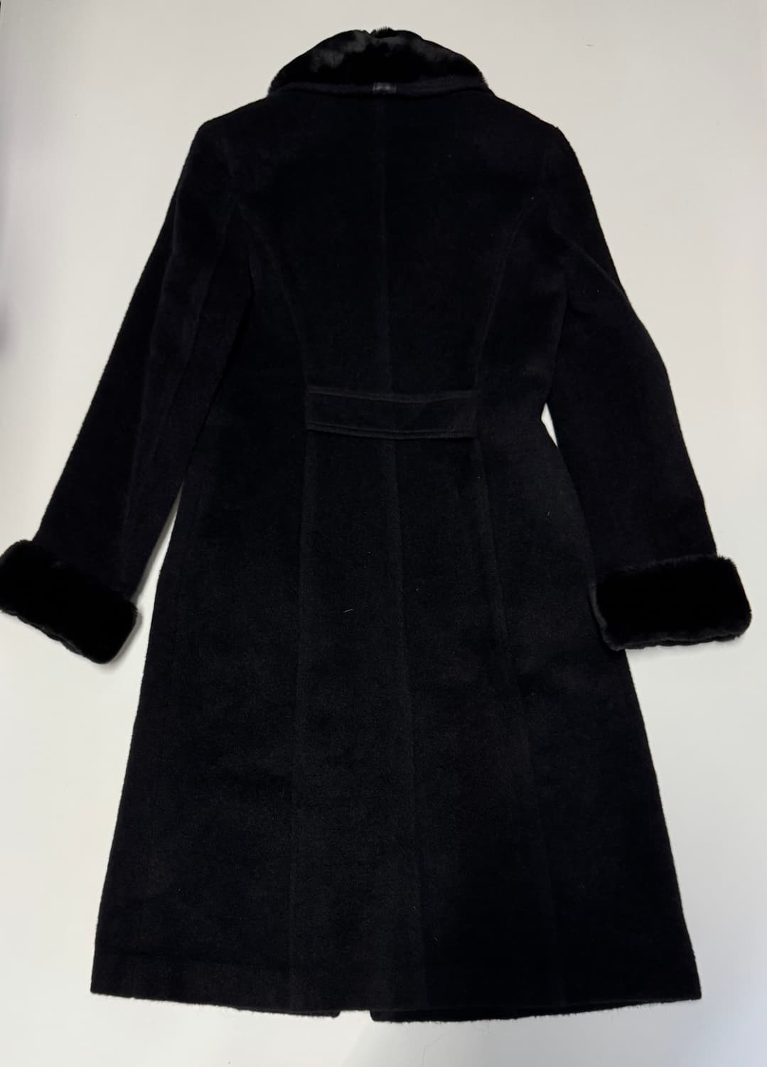 여성 키이스 런던 Keith 퍼 카라 알파카 고급 코트 블랙 상품이미지3