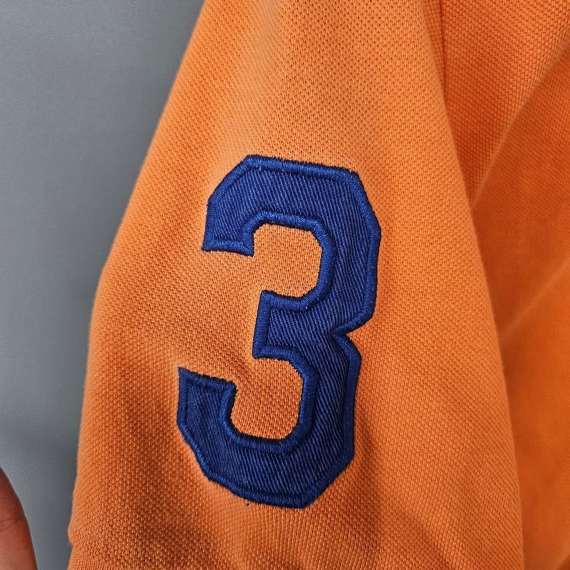 폴로 랄프로렌 빅포니 반팔 카라티 오렌지 네이비 상품이미지5