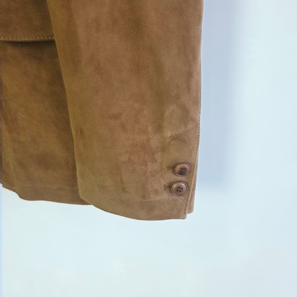 비이커 삼성물산 스웨이드 자켓 브라운 02사이즈 염소가죽 25ss 상품이미지3