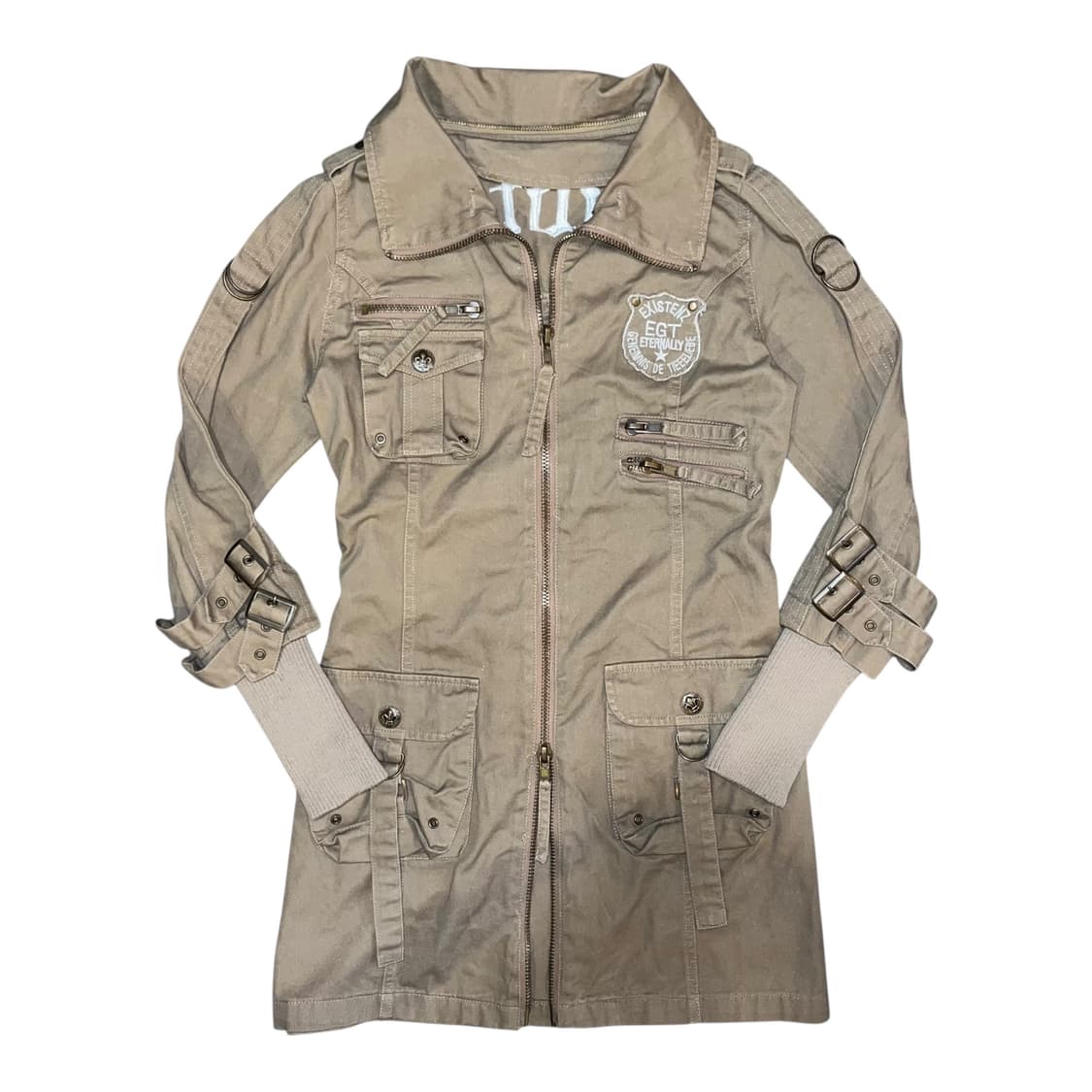 Edge Line 엣지라인 투웨이 코튼 롱 자켓 y2k펑크갸루 상품이미지1