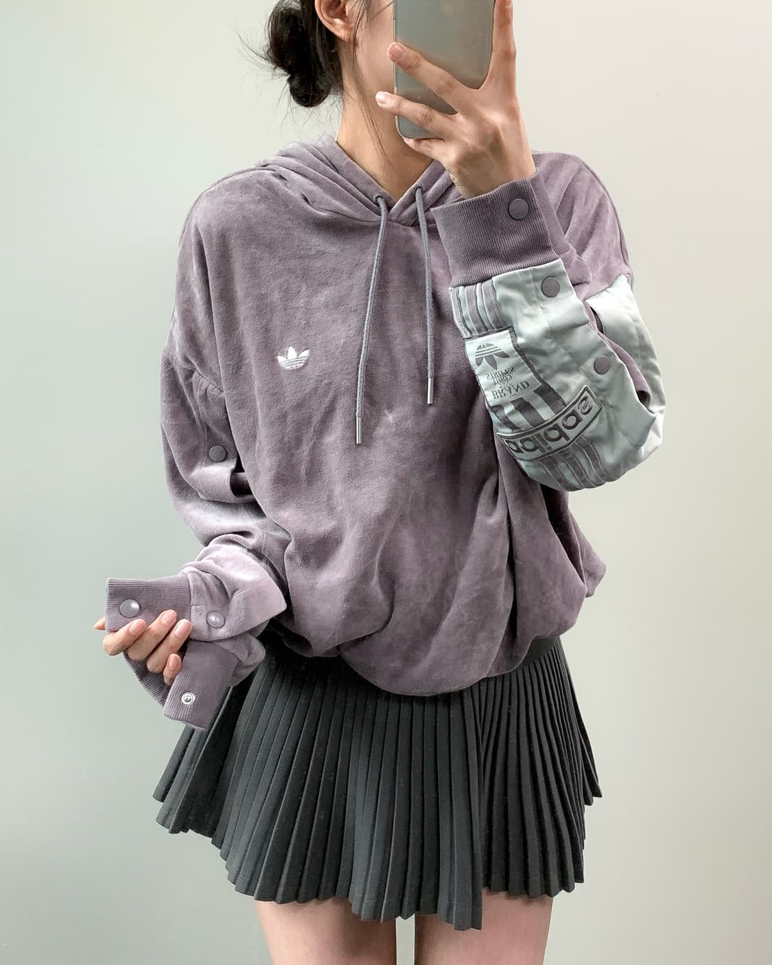 아디다스 벨벳 후드티  상품이미지1
