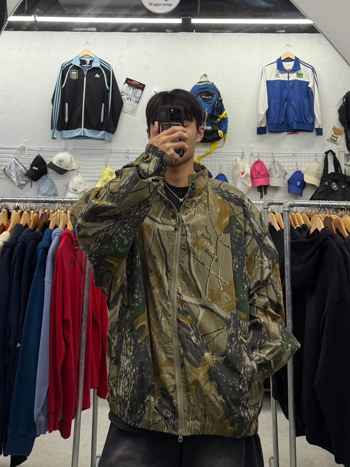 빈티지 리얼트리 스타일 나일론 바람막이 자켓 XXL 상품이미지1