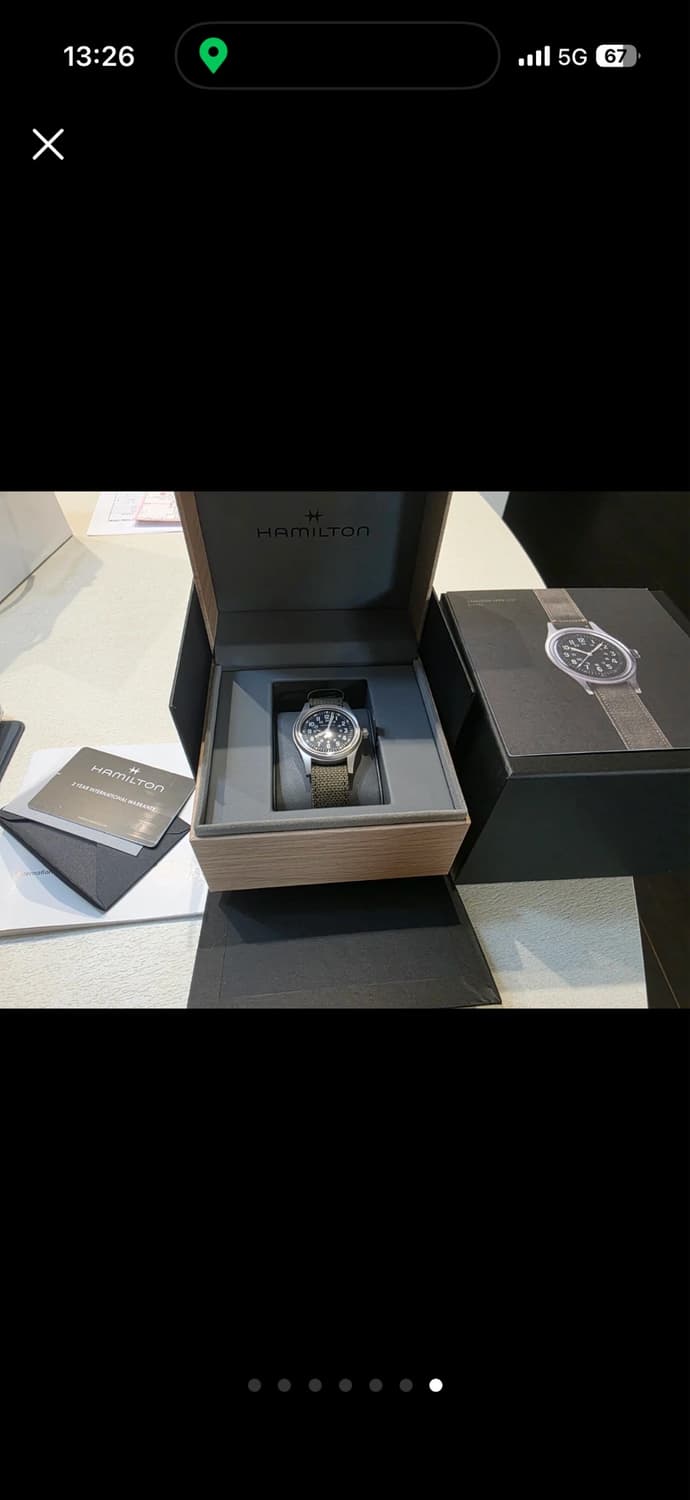 해밀턴 카키 필드 메카니컬 36mm 6월 9일 스탬핑 상품이미지1