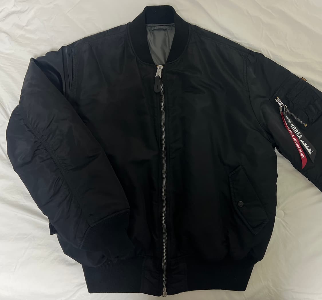 [2xl] 알파인더스트리 ma-1 블랙 상품이미지1