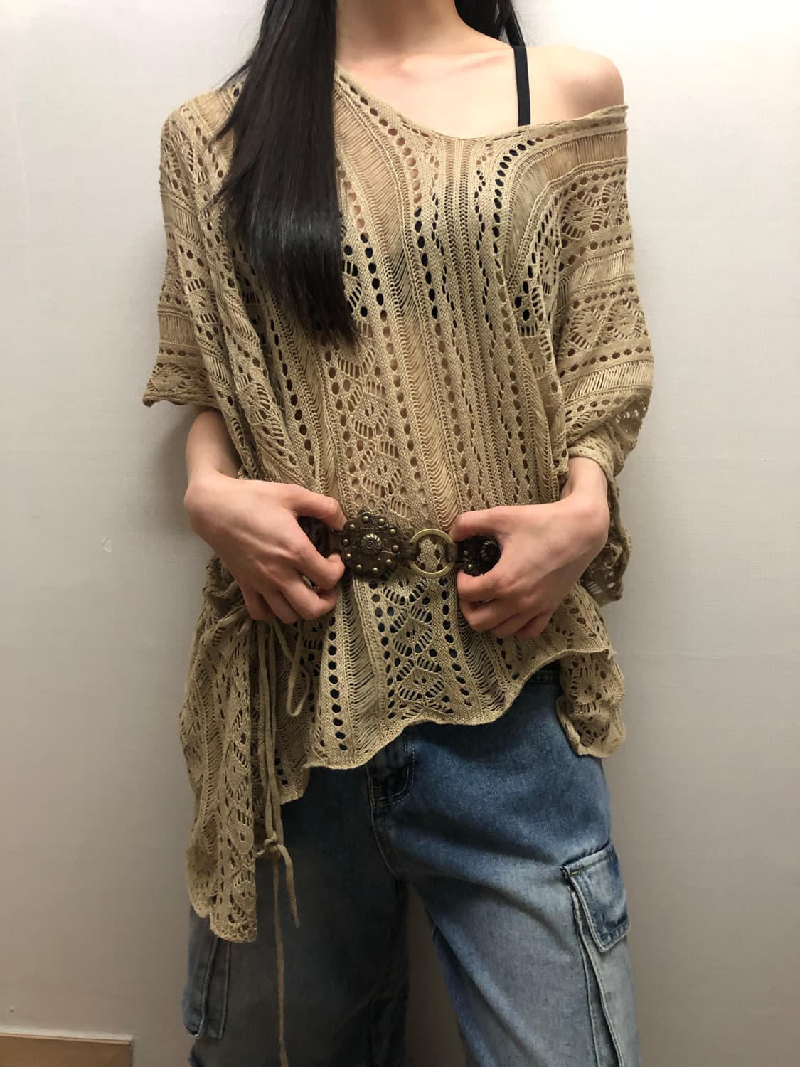 빈티지 브라운 히피 니트 상품이미지6
