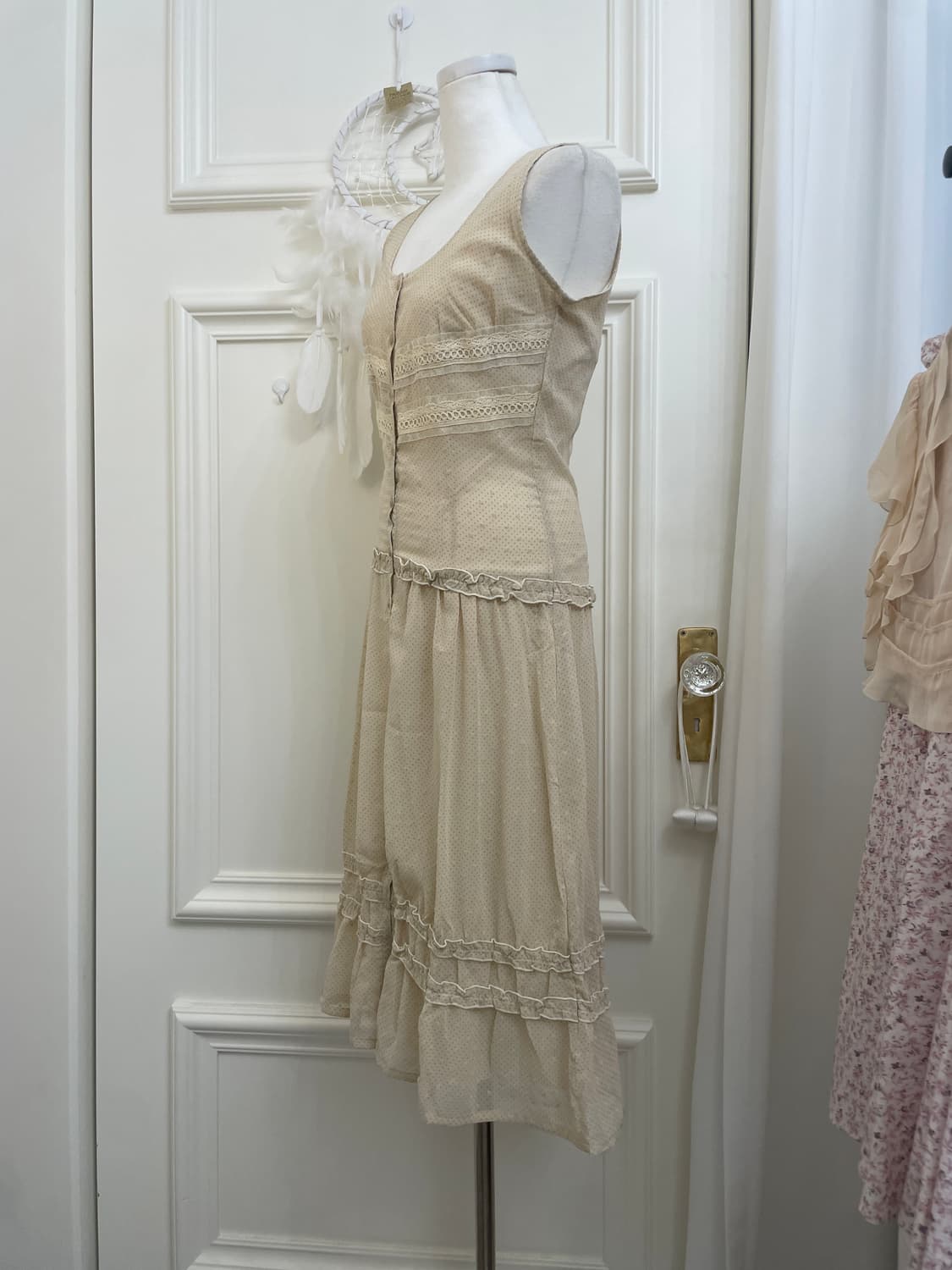 beige ruffle fairy bolero&beige dot lace 상품이미지9