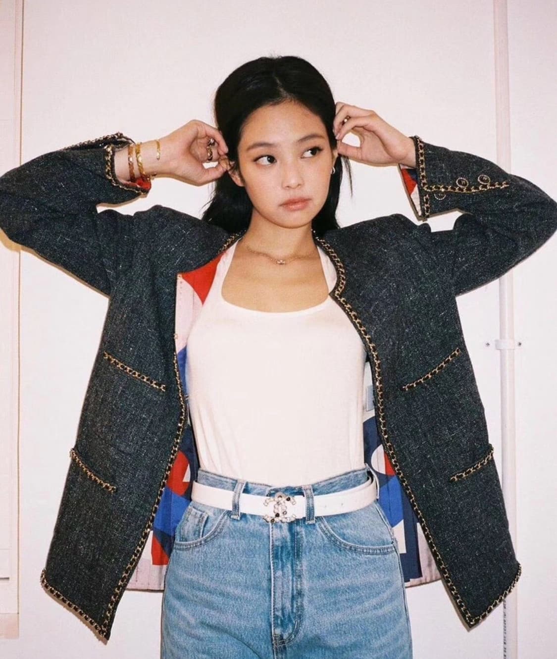 샤넬 블랙 라마 체인 자켓 36 상품이미지1