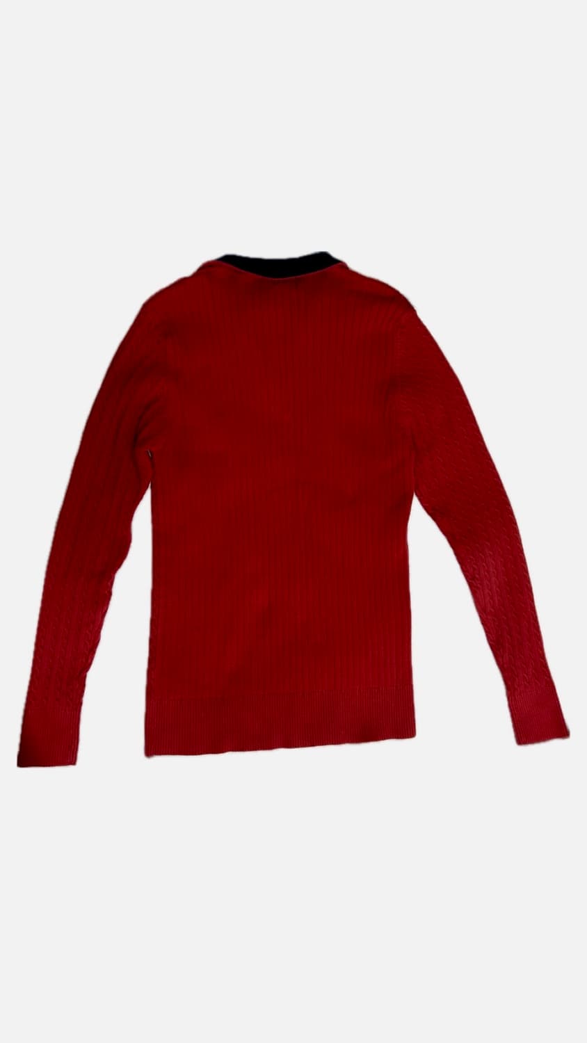 폴로 랄프로렌 케이블 반집업 니트 레드 상품이미지2