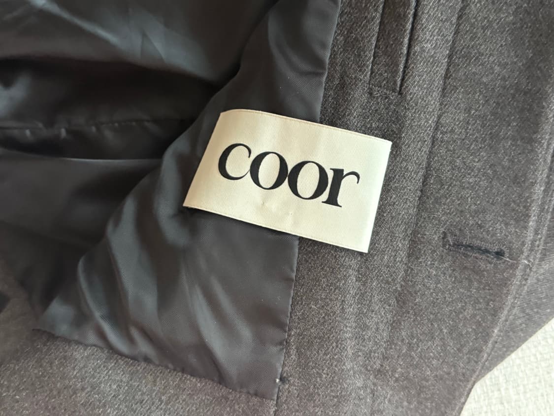 플리츠드 울 자켓 (멜란지브라운차콜) 상품이미지2