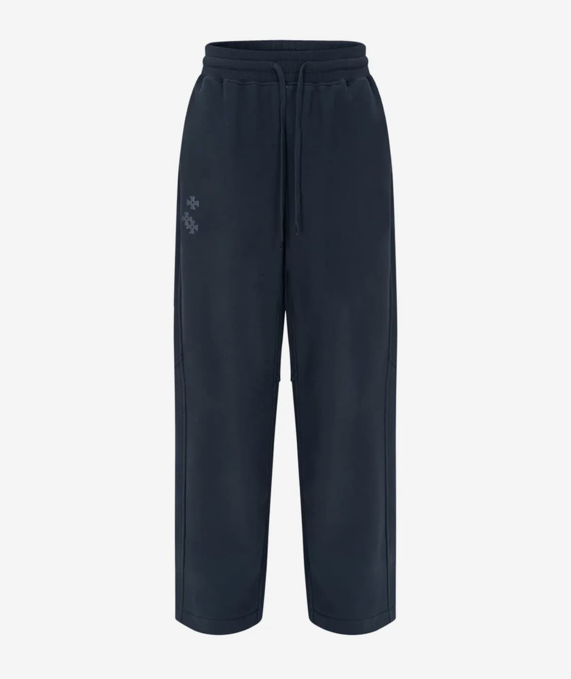 플리즈노팔로우 와이드 스웻 팬츠 네이비 차콜 상품이미지1