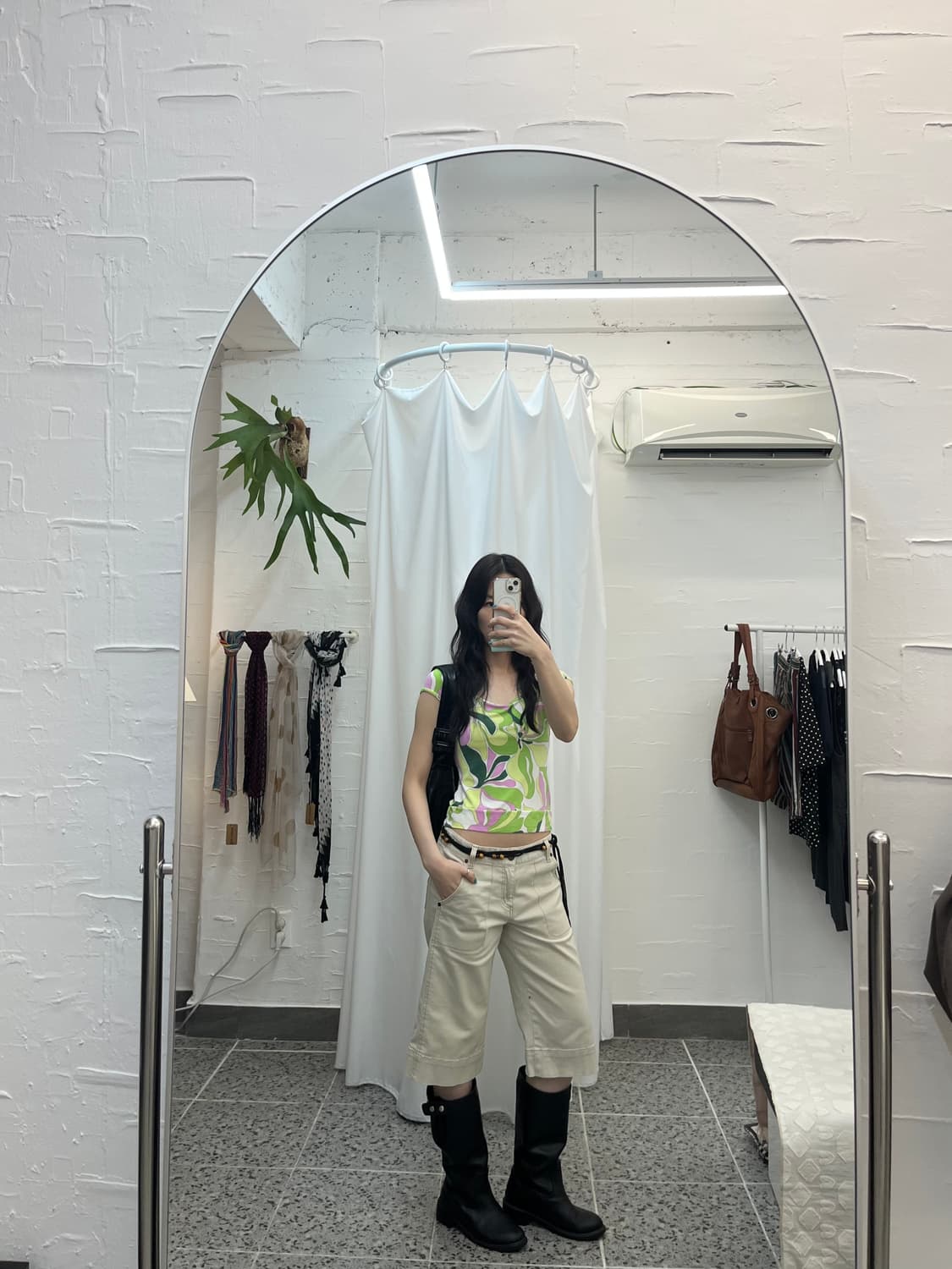 연그린 플라워 티셔츠 상품이미지1