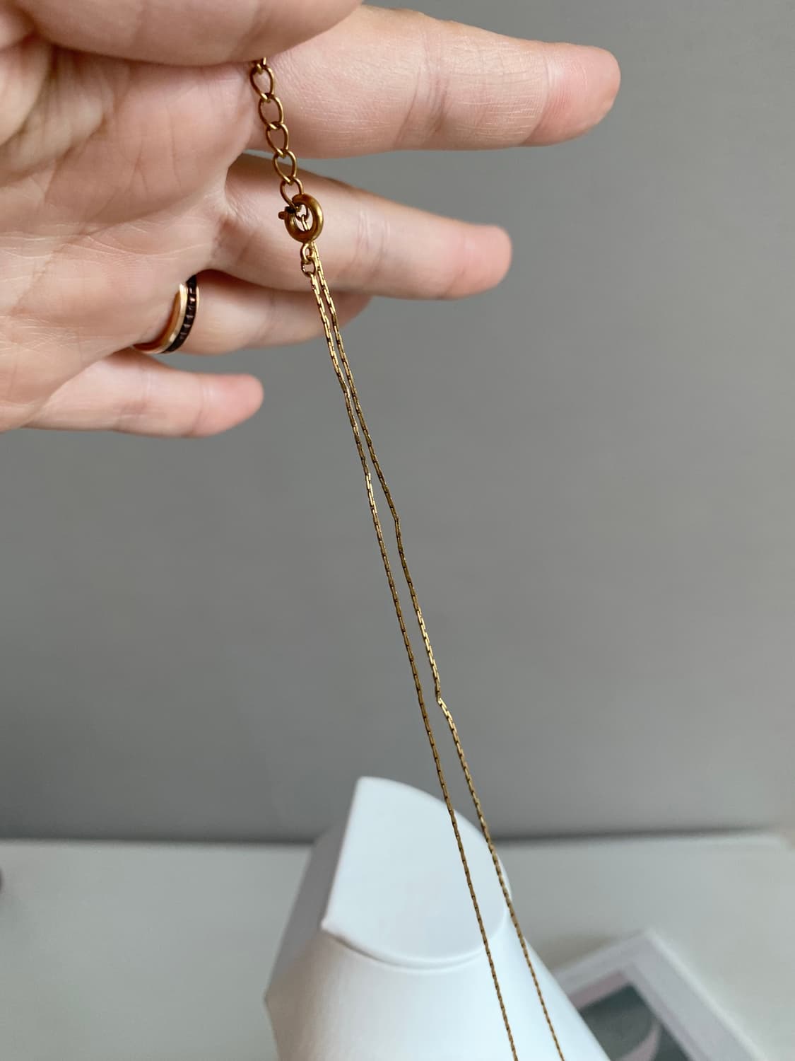 빈티지 목걸이 드롭 금색 체인 목걸이 상품이미지5