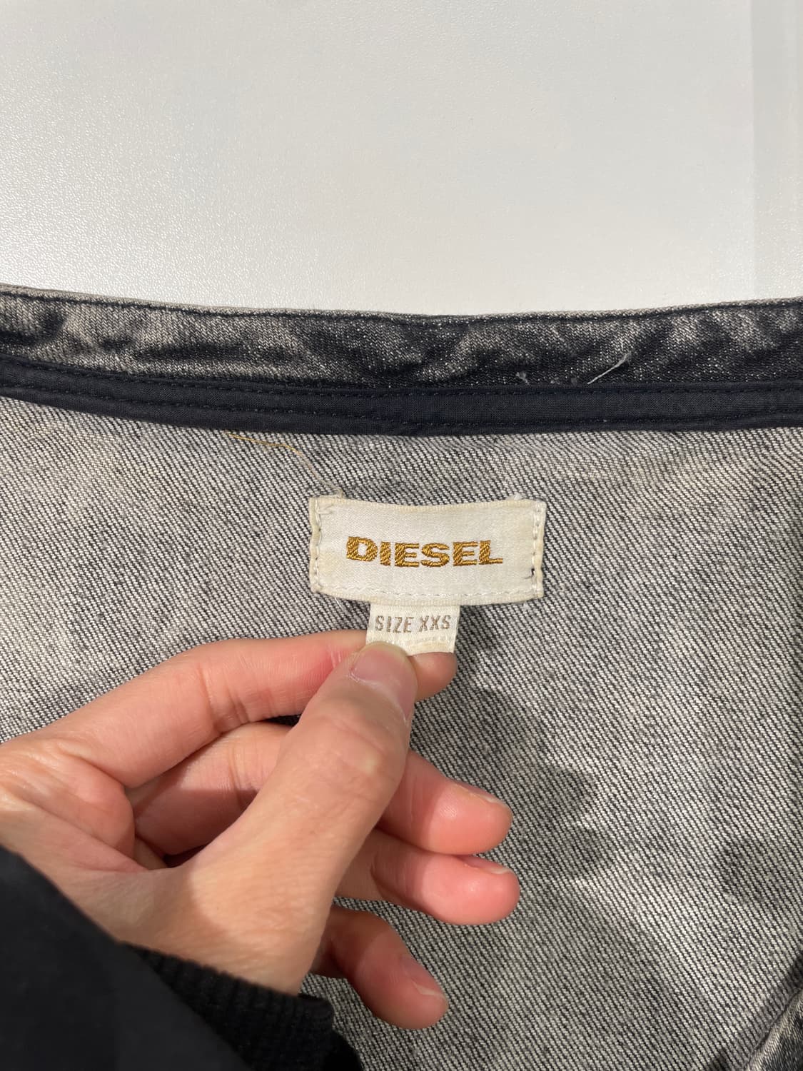 디젤 흑청 투 웨이 집업 워싱 데님 미니 원피스 상품이미지7