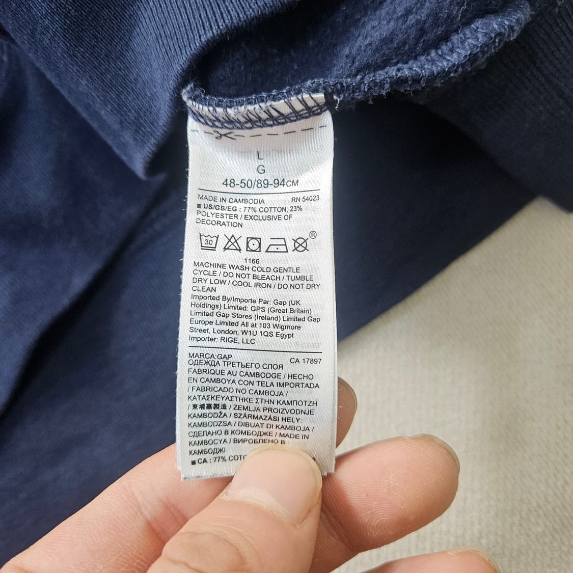 L GAP 빅 로고 후드티 0310Y 상품이미지4