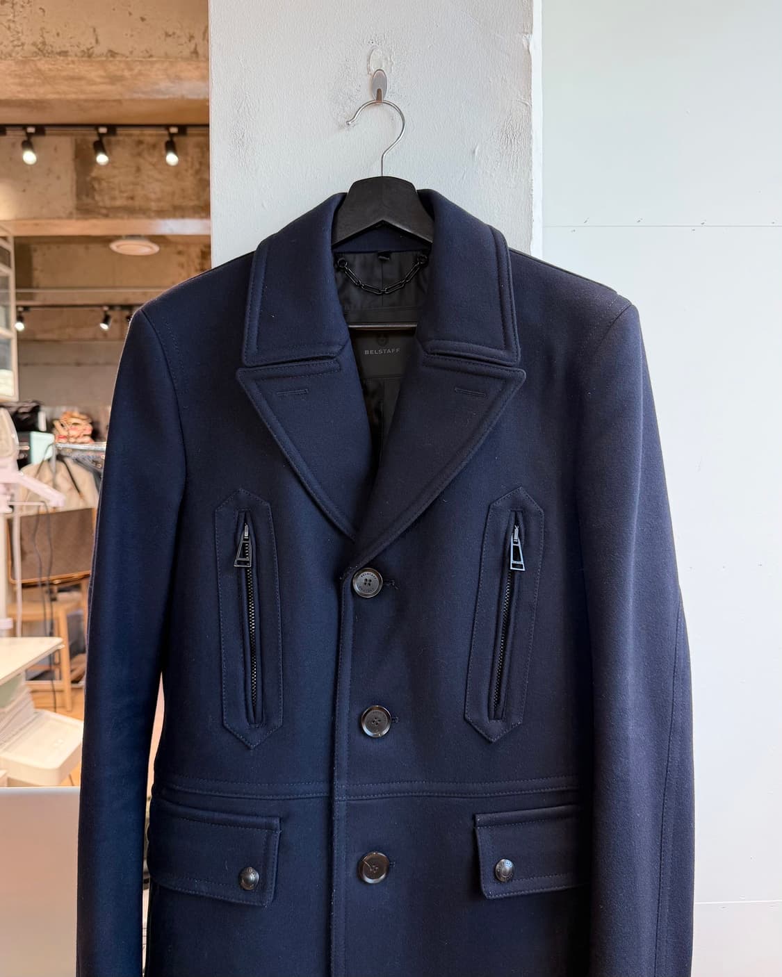 벨스타프 네이비 잉글랜드 캐시미어혼방 울 코트  상품이미지3