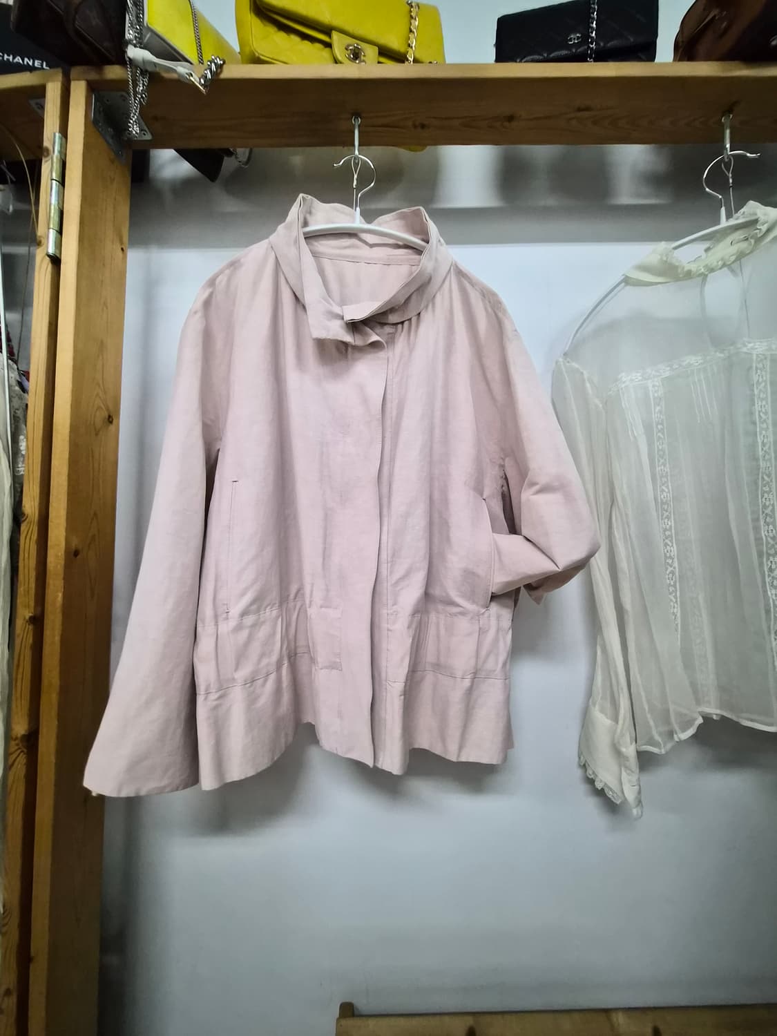 마인 린넨폴리 파우더 핑크 점퍼 상품이미지3