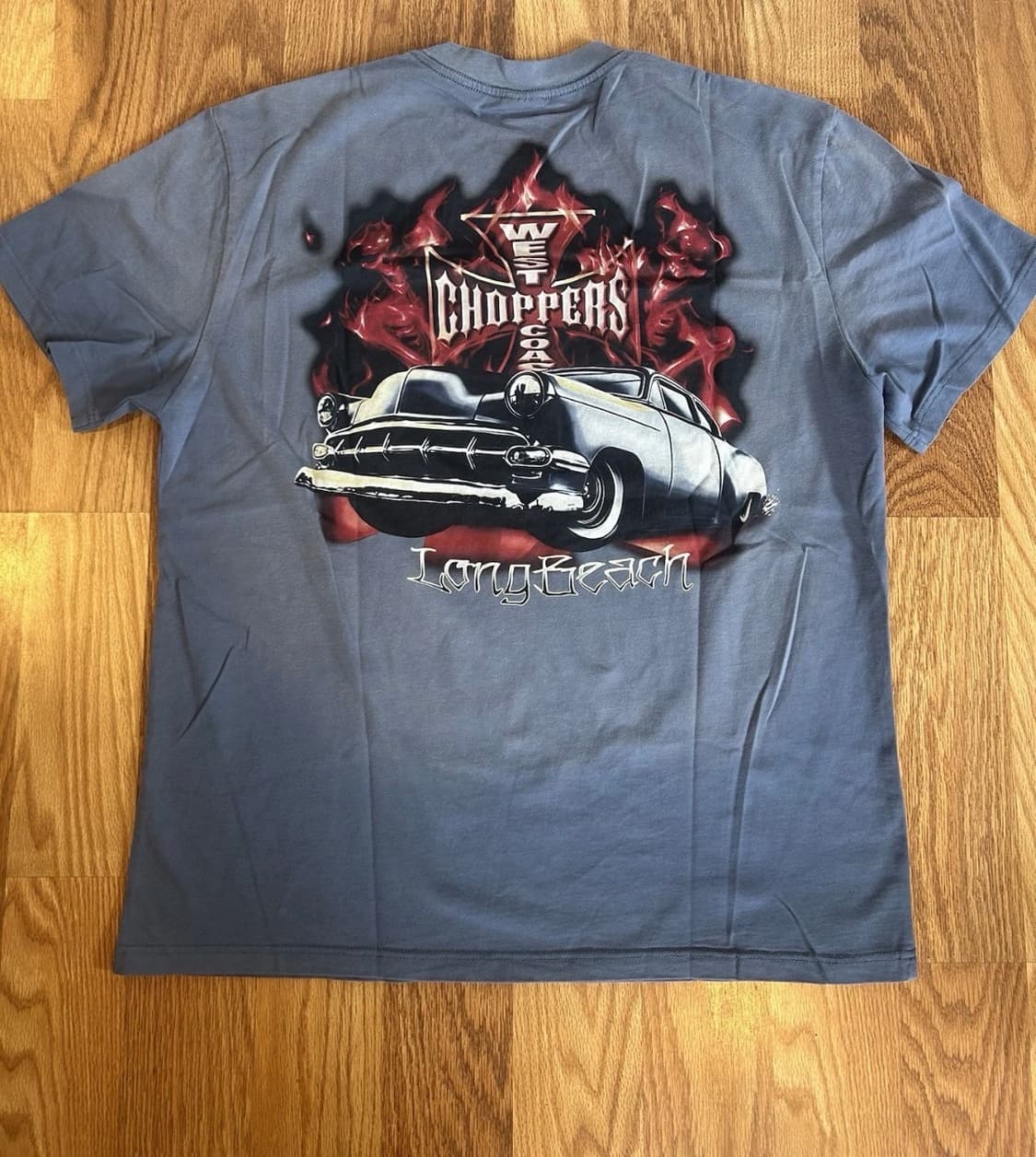 West Coast Choppers 디스트레스드 셔츠 블랙 페이드 상품이미지1
