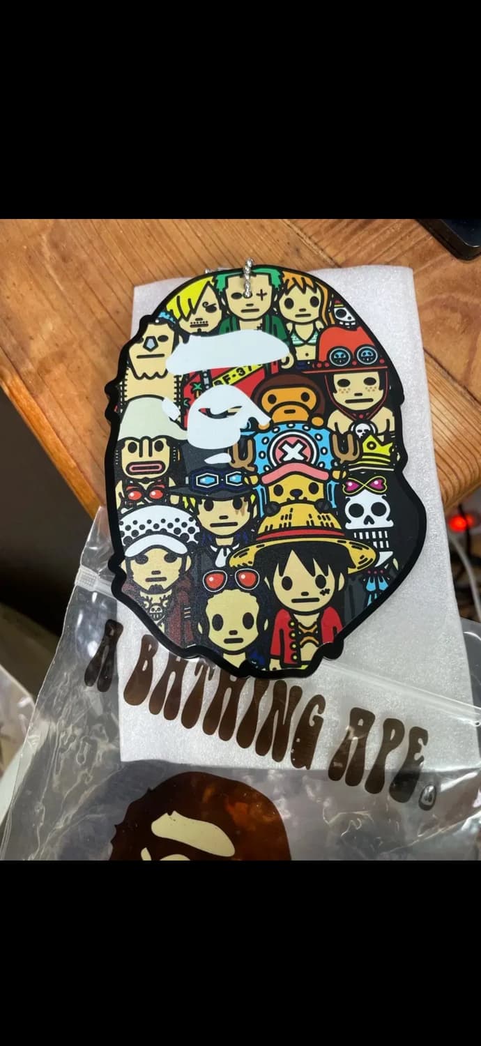 베이프 X 원피스 콜라보 한정 아크릴 카드케이스 키홀더 OS 상품이미지1