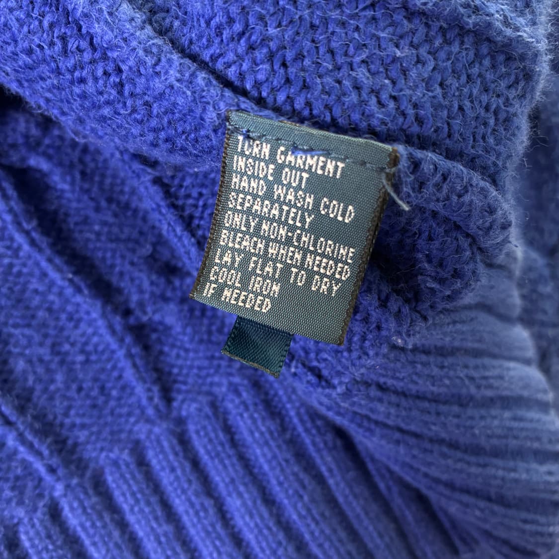 Polo  폴로 랄프로렌 자수 코튼 블루 꽈배기 니트  상품이미지5