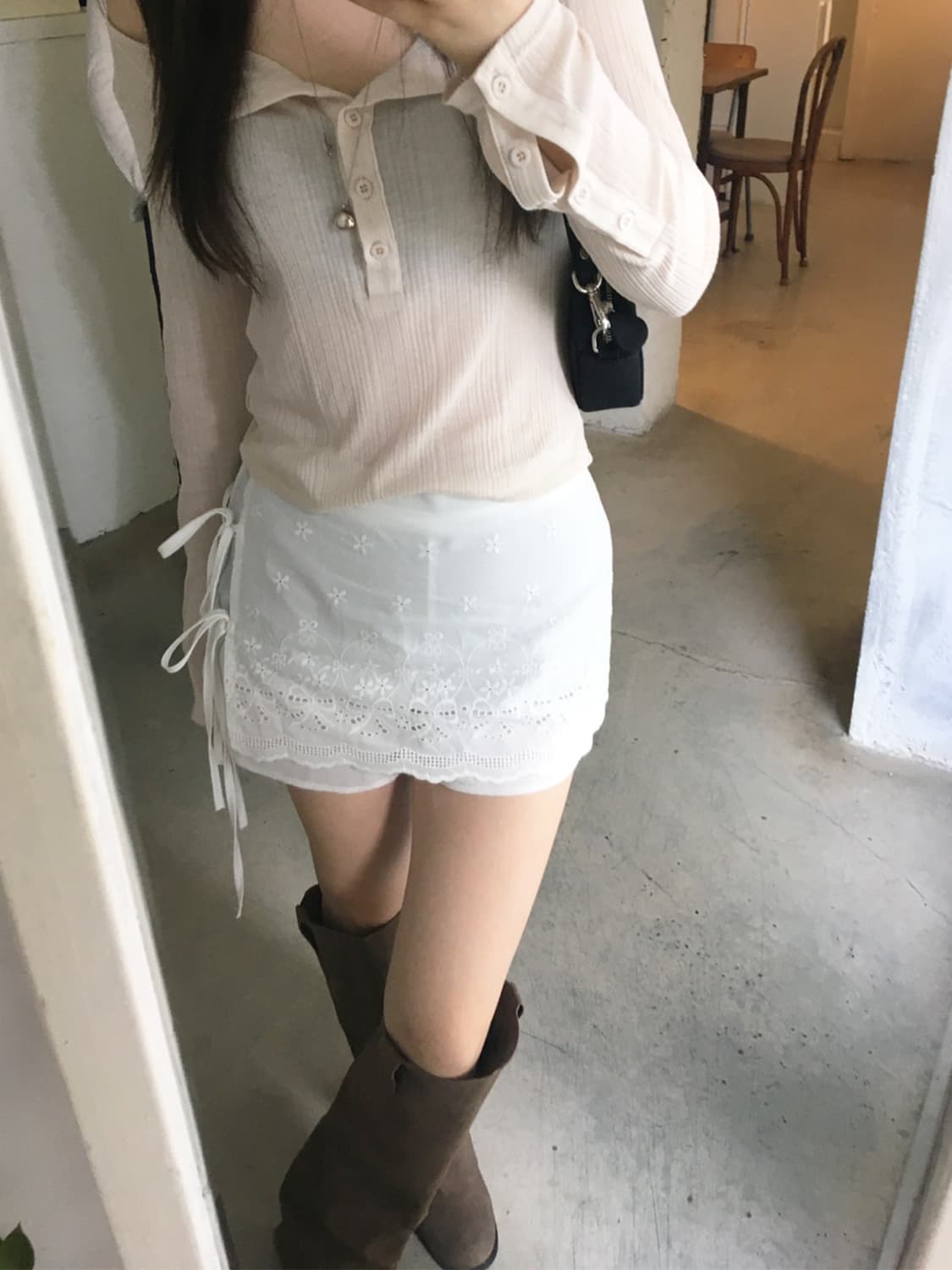 아워캐비넷  punching wrap skirt 상품이미지1